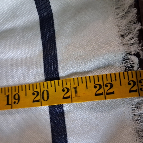 zara basic white with blue strips top - Picture 6 of 7